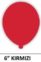6 inc k�rm�z� su balonu