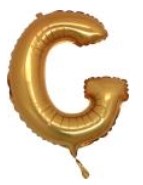G harfi alt�n gold folyo balon s�per kalite 14 inc 38 cm